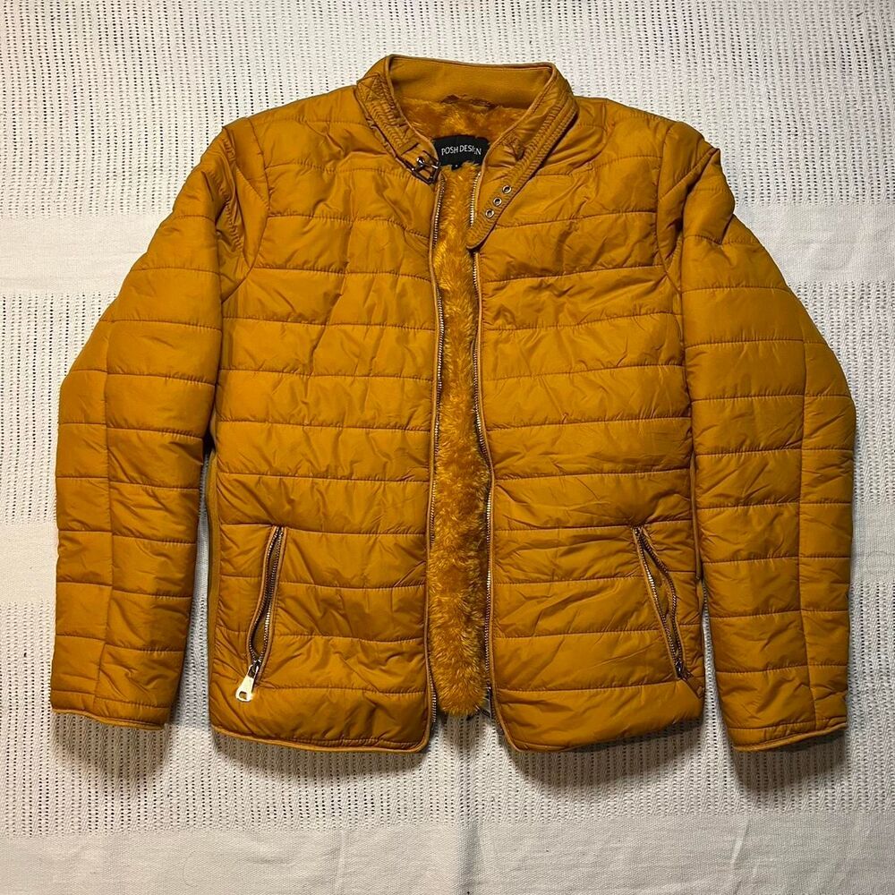 posh design darker yellow puffer